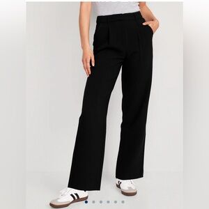High waisted wide leg trousers